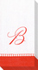 Coral Linen Caspari Guest Towel Image 2 of 2